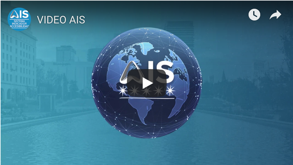 Miniatura vídeo Logotipo de AIS con la bola del mundo sobre fondo azul
